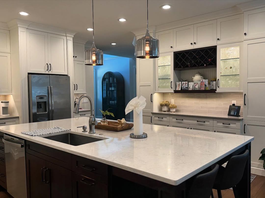 Spotless kitchen island countertop - TFG Cleaning Services